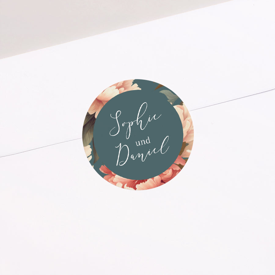 Sticker Hochzeit Rund Nach englischer Art foto
