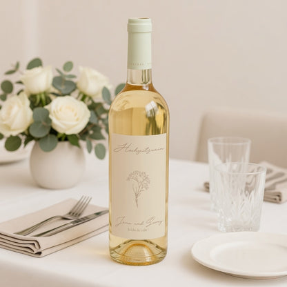 Flaschenetikett Hochzeit Porträt Brin bohème foto N° 2