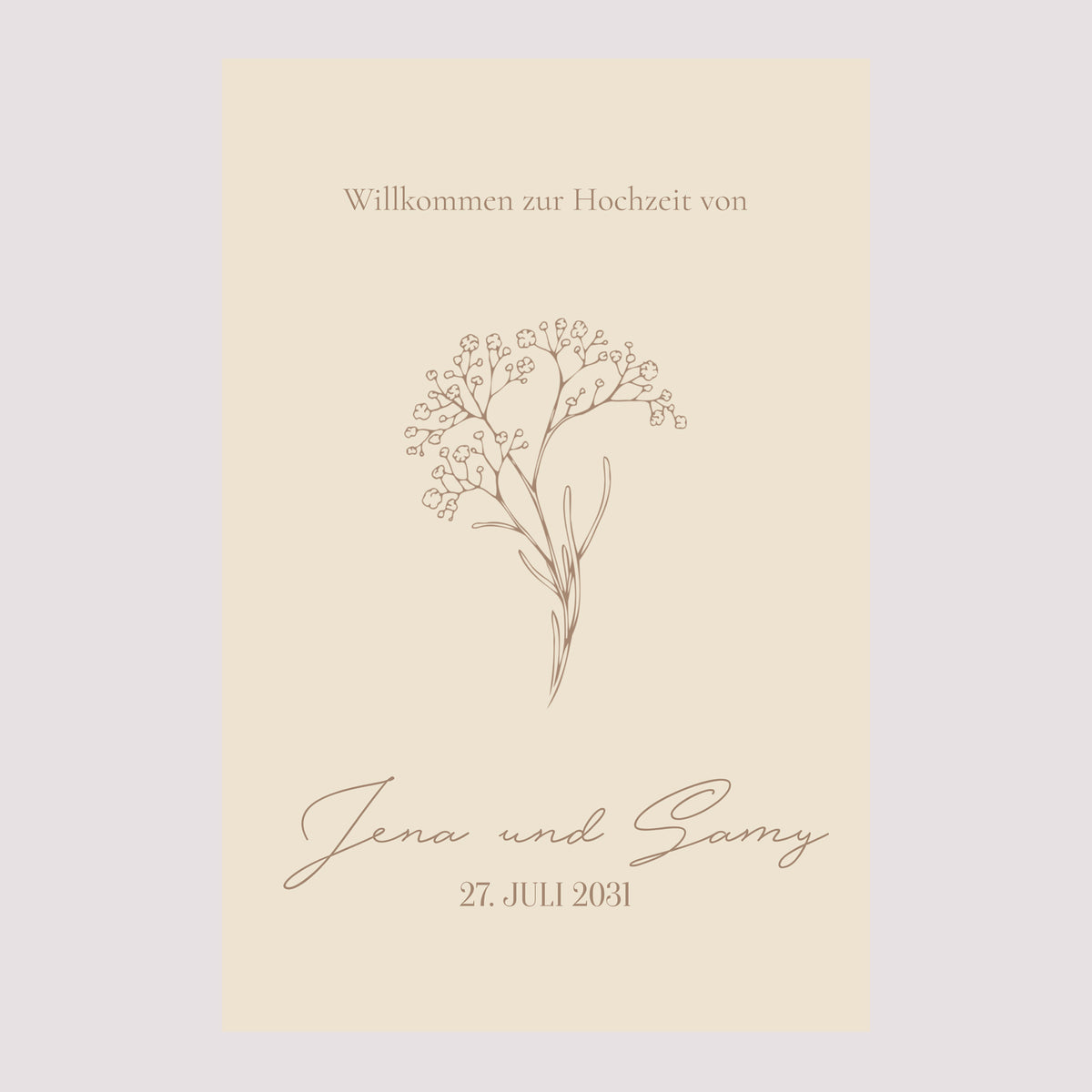 Begrüßungstafel Hochzeit Porträt 60 x 90 cm Brin bohème foto N° 2