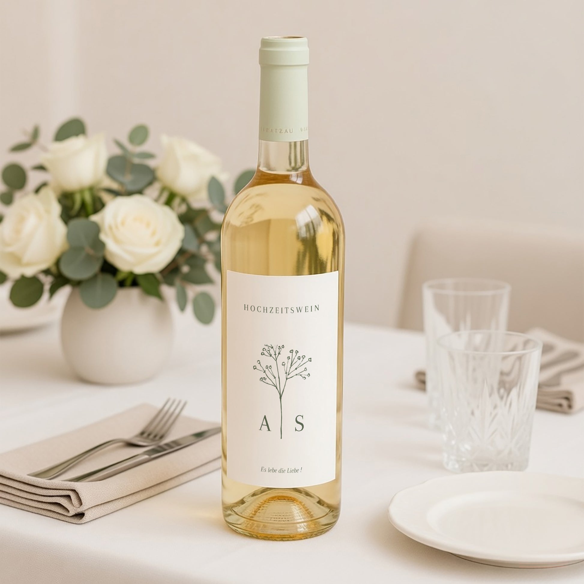 Flaschenetikett Hochzeit Porträt foto N° 2