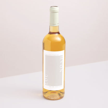 Flaschenetikett Hochzeit Porträt Typo und Beige foto N° 1