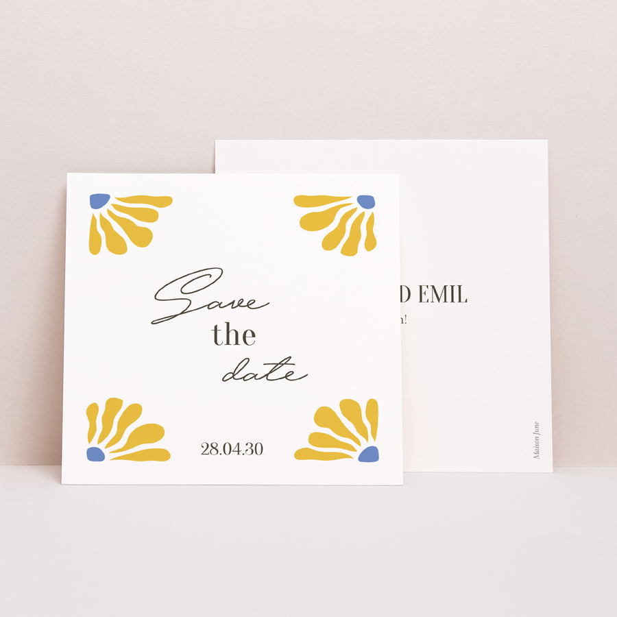 Save the date Karte Hochzeit Quadrat foto