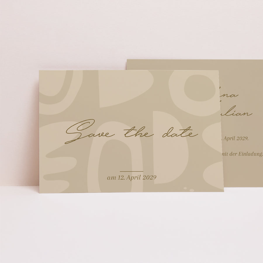 Save the date Karte Hochzeit Landschaft Camaieu abstrakt foto