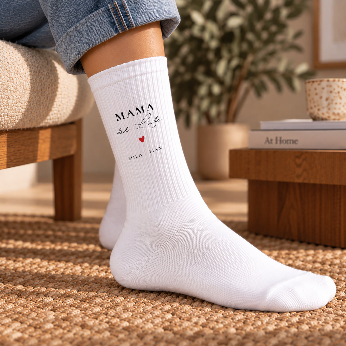 Damensocken Weiße Mama der Liebe VI foto N° 2