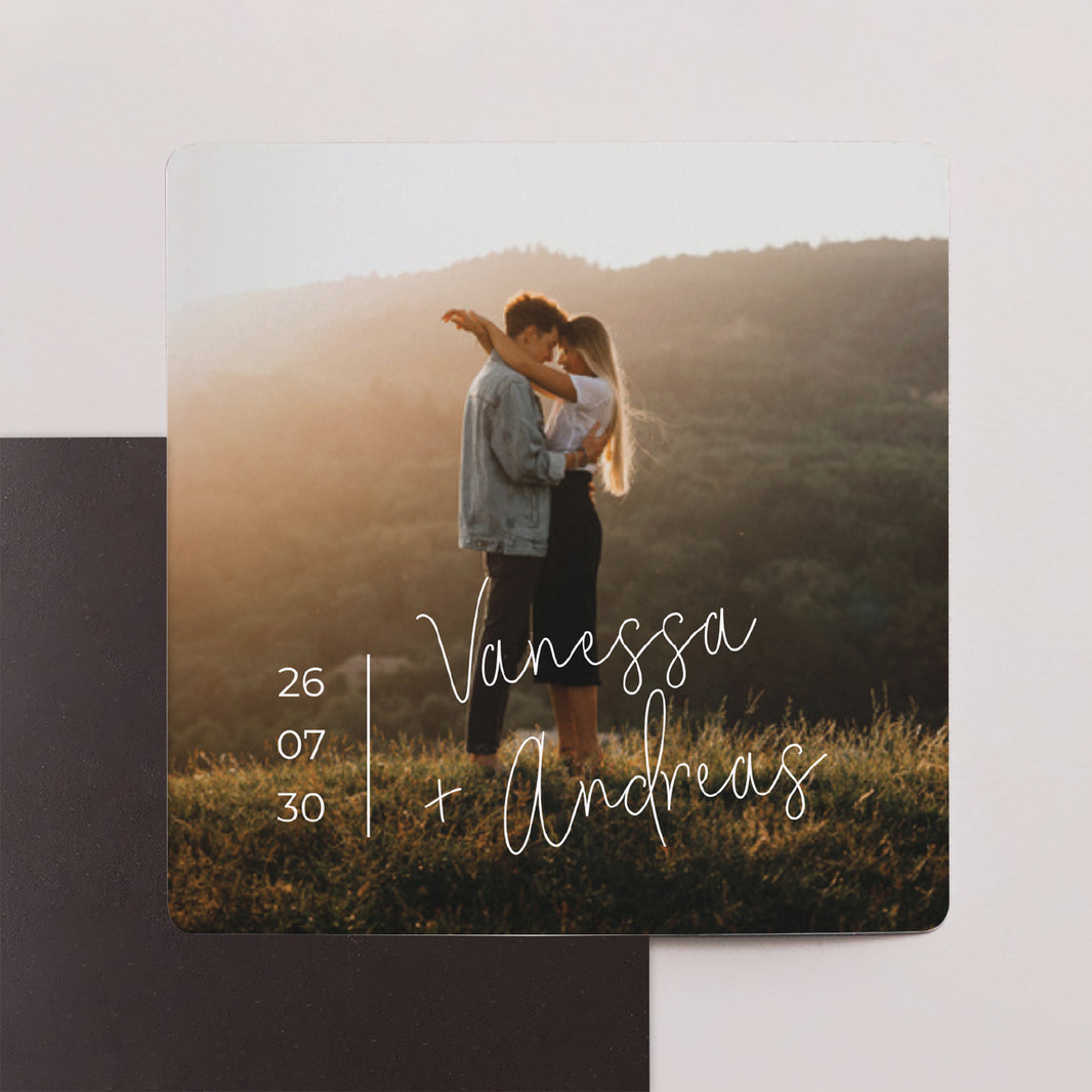 Save the date Karte Hochzeit Satz von 9, magnetisch. foto N° 1