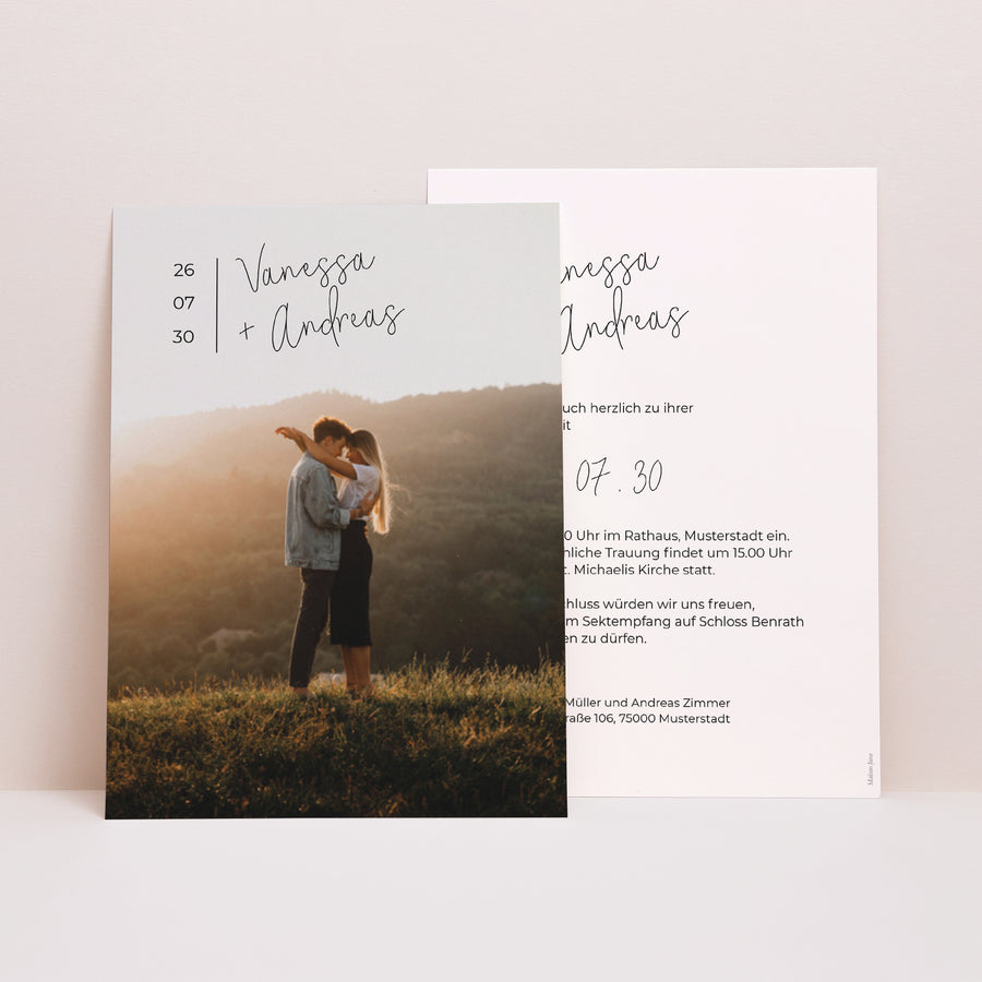 Hochzeitseinladung foto