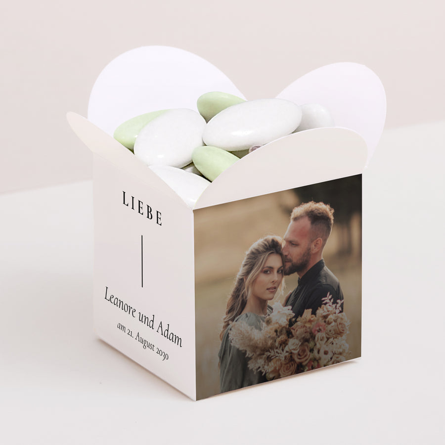 Geschenkbox Hochzeit Schmetterlingsöffnung foto