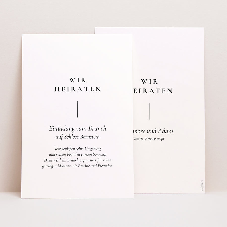 Beilegekarte Hochzeit PortraitPorträt foto