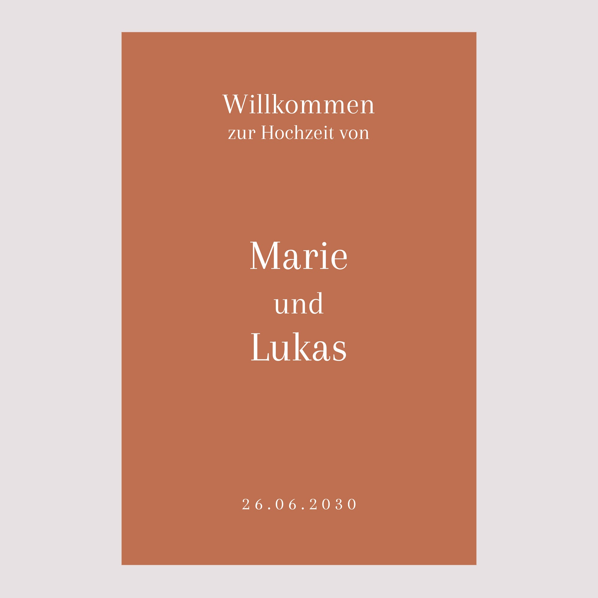 Begrüßungstafel Hochzeit Porträt 60 x 90 cm foto N° 2