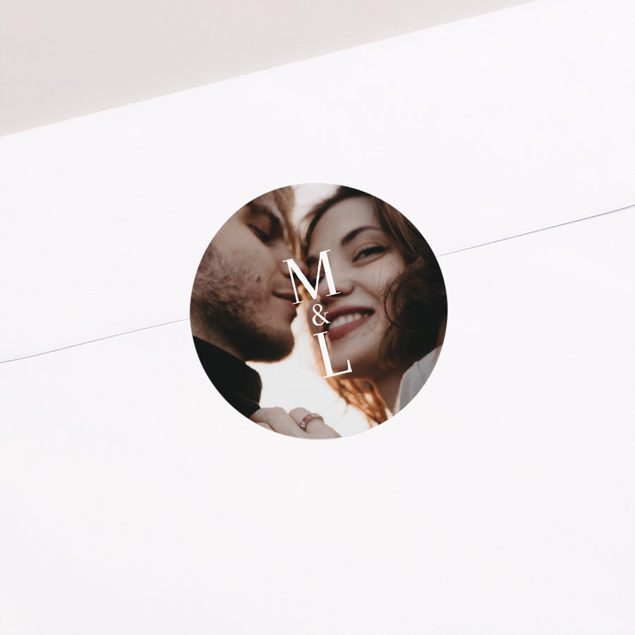 Sticker Hochzeit Rund Ti amo foto