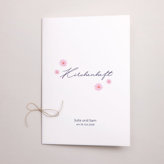 Kirchenheft Hochzeit Doppelflügel Blumen Pop III foto