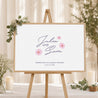 Begrüßungstafel Hochzeit Landschaft 90 x 60 cm Blumen Pop III foto N° 1
