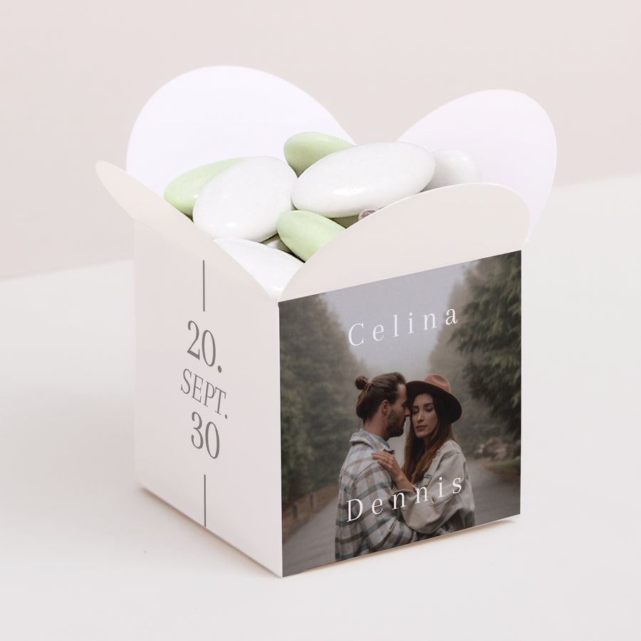 Geschenkbox Hochzeit Schmetterlingsöffnung foto