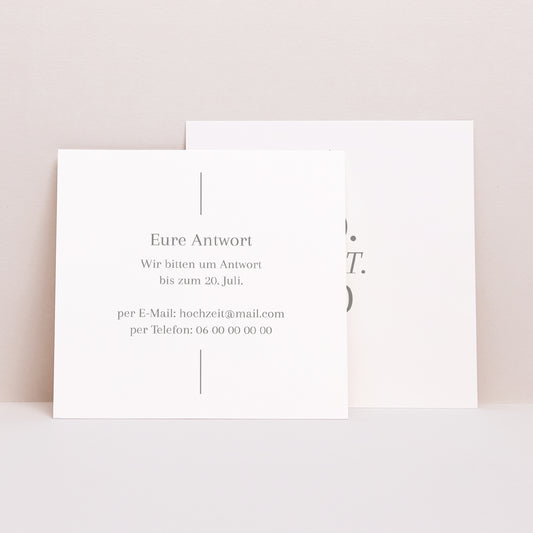 Antwortkarte Hochzeit Quadrat foto
