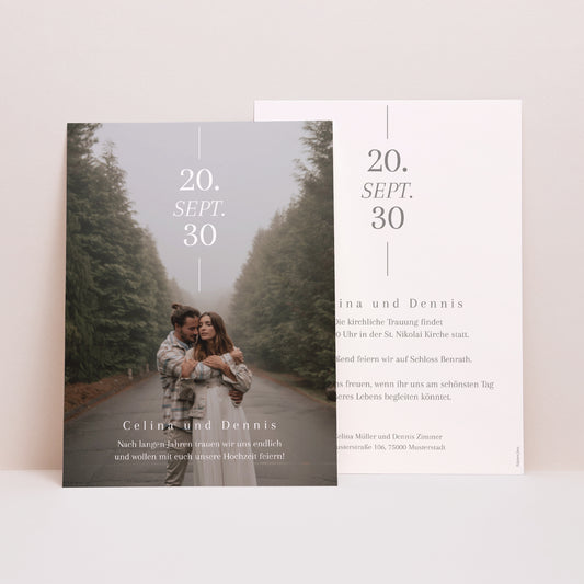 Hochzeitseinladung foto