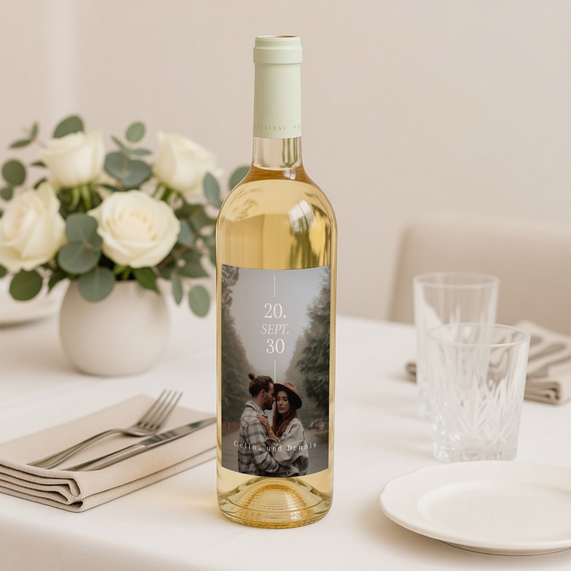 Flaschenetikett Hochzeit Porträt foto N° 2