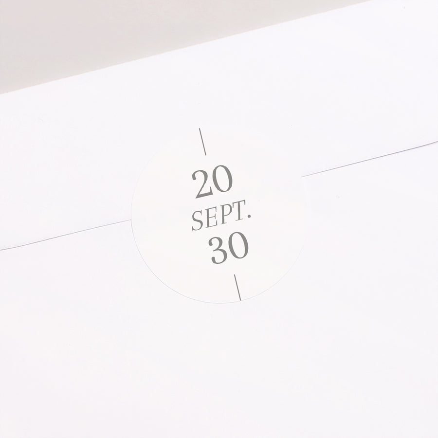 Sticker Hochzeit Rund Datum und Zeile foto