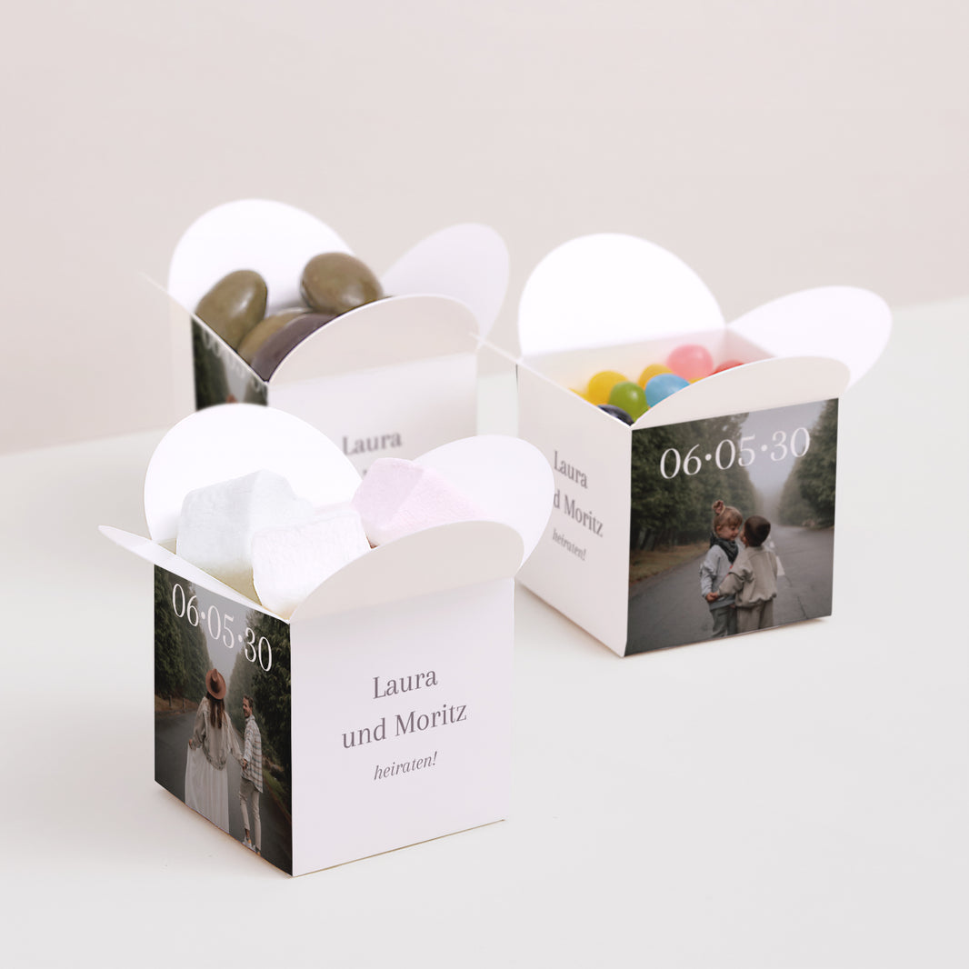 Geschenkbox Hochzeit Schmetterlingsöffnung Mama und Papa heiraten foto N° 3