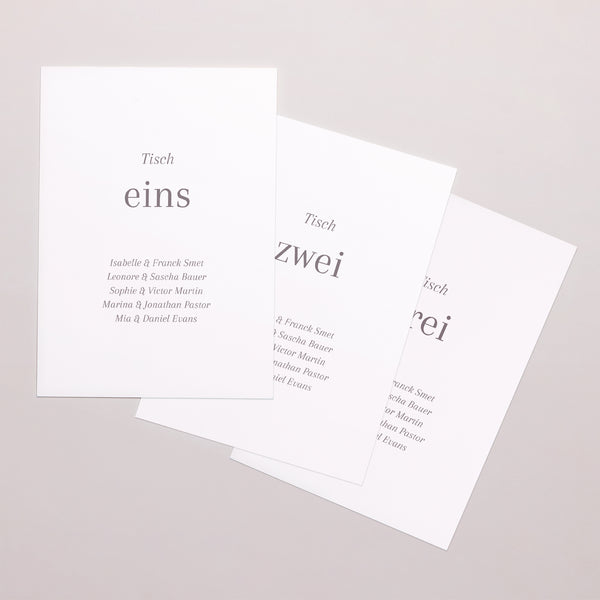 Tischnummern Hochzeit 3er-Set Mama und Papa heiraten foto