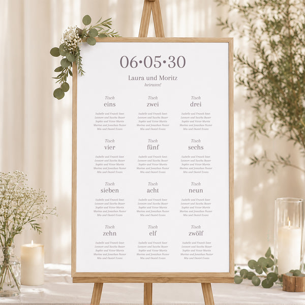 Sitzplan Hochzeit Porträt Mama und Papa heiraten foto