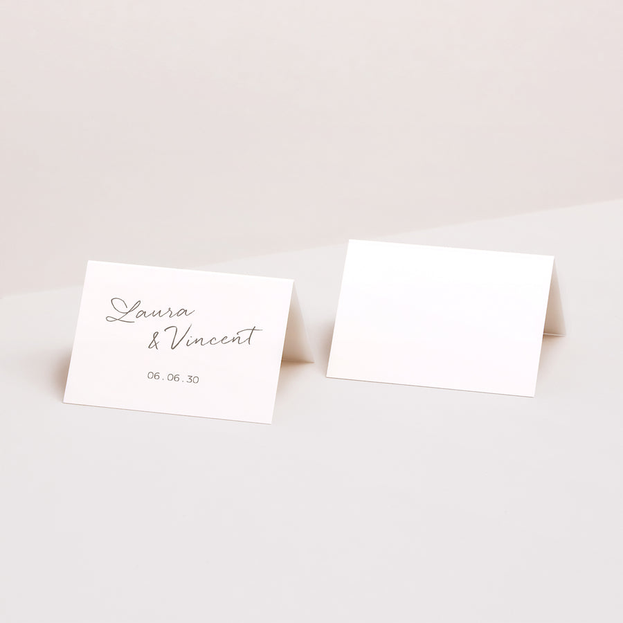 Tischkarten Hochzeit Quer Mama und Papa heiraten II foto