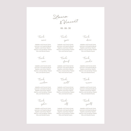 Sitzplan Hochzeit Porträt 60 x 90 cm Mama und Papa heiraten II