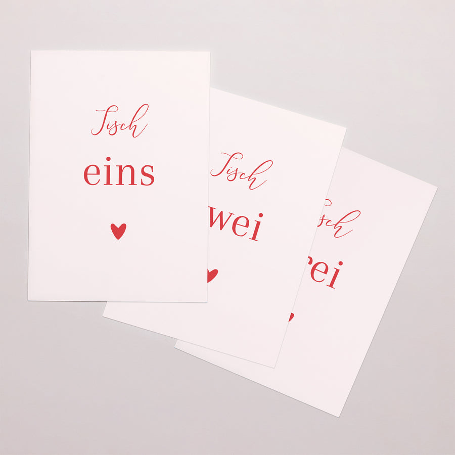 Tischnummern Hochzeit Rechteck foto