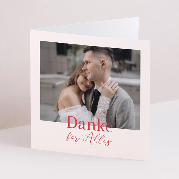 Dankeskarte Hochzeit Doppelflügelfenster foto