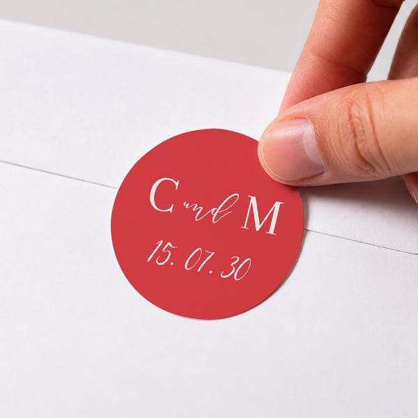 Sticker Hochzeit Rund Herz über dich foto