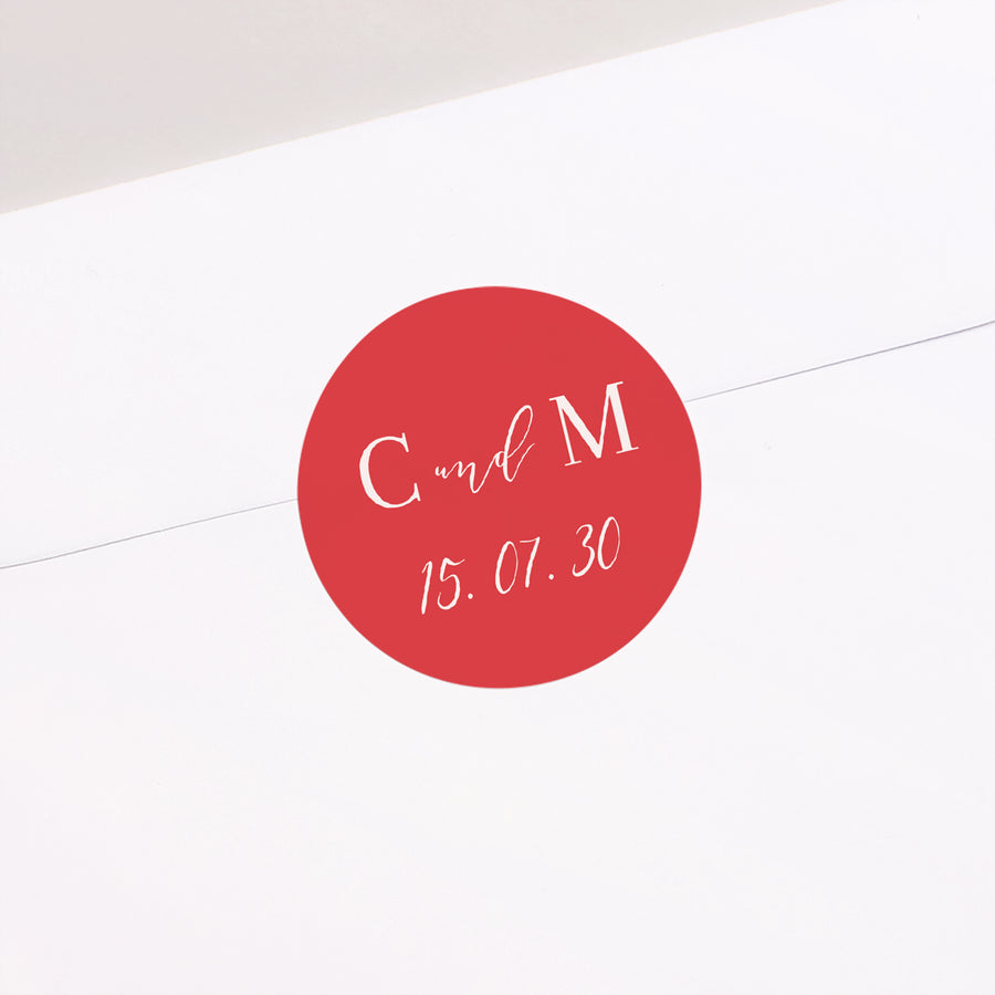 Sticker Hochzeit Rund Herz über dich foto
