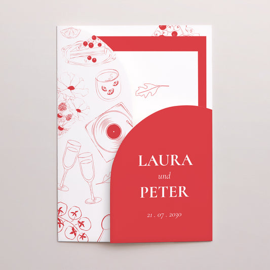 Hochzeitseinladung Hülle für 2 Karten Be our guest! foto