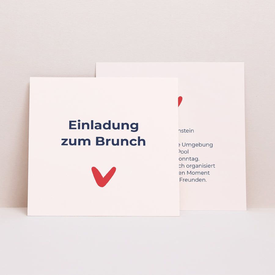 Beilegekarte Hochzeit Quadrat Que du Love foto