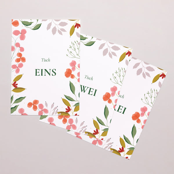 Tischnummern Hochzeit 3er-Set Pflanzrahmen III foto