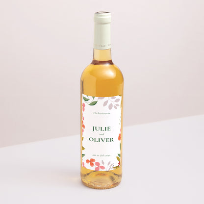 Flaschenetikett Hochzeit Porträt Pflanzrahmen III foto N° 1