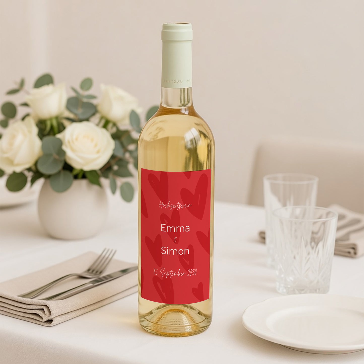 Flaschenetikett Hochzeit Porträt foto N° 2