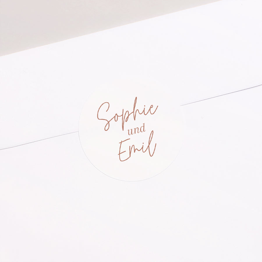 Sticker Hochzeit Rund Gereinigt foto