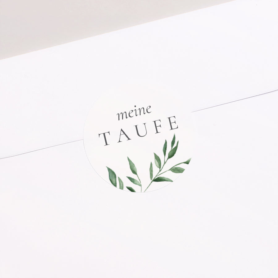 Sticker Taufe Rund Der Olivenbaum der Liebe foto