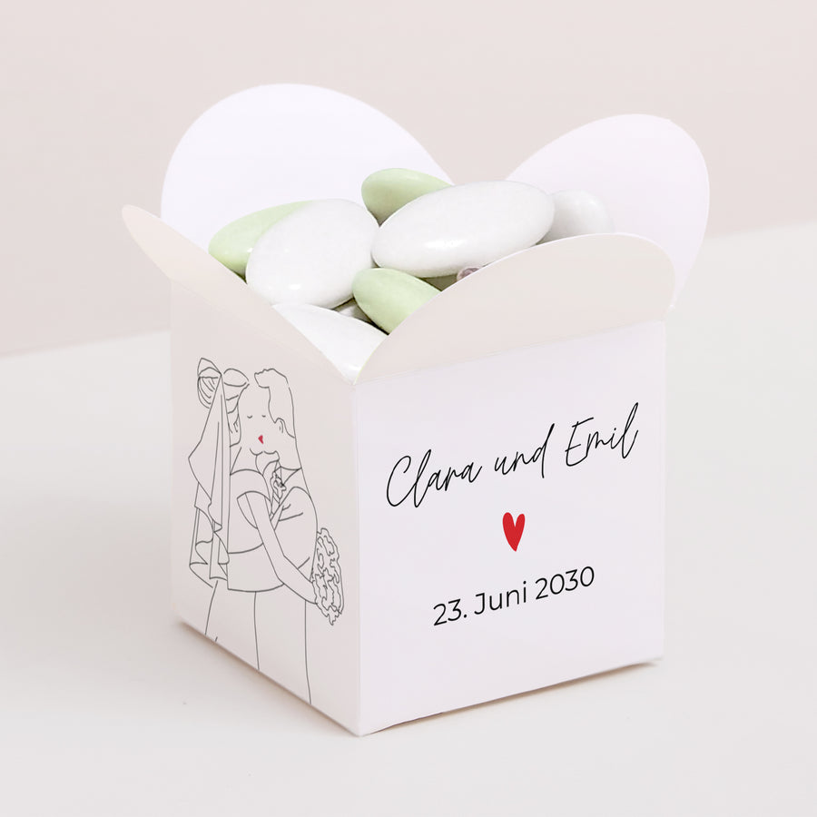 Geschenkbox Hochzeit Schmetterlingsöffnung foto