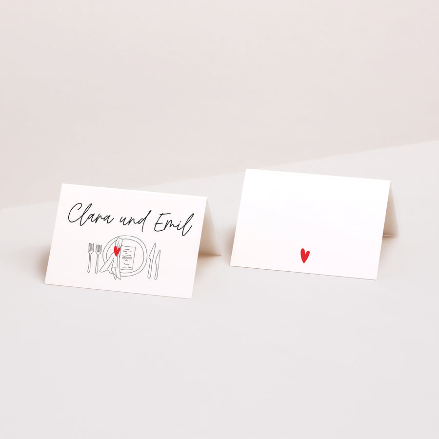 Tischkarten Hochzeit Quer foto