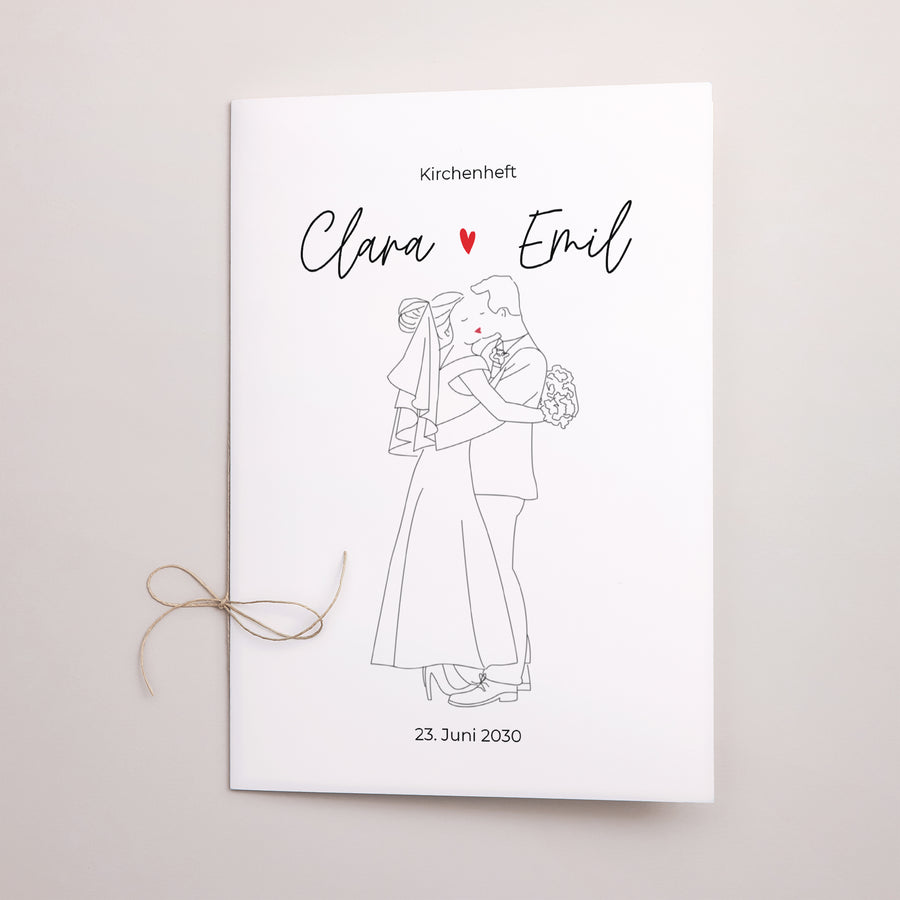 Kirchenheft Hochzeit Doppelflügel Die glücklich Verheirateten foto