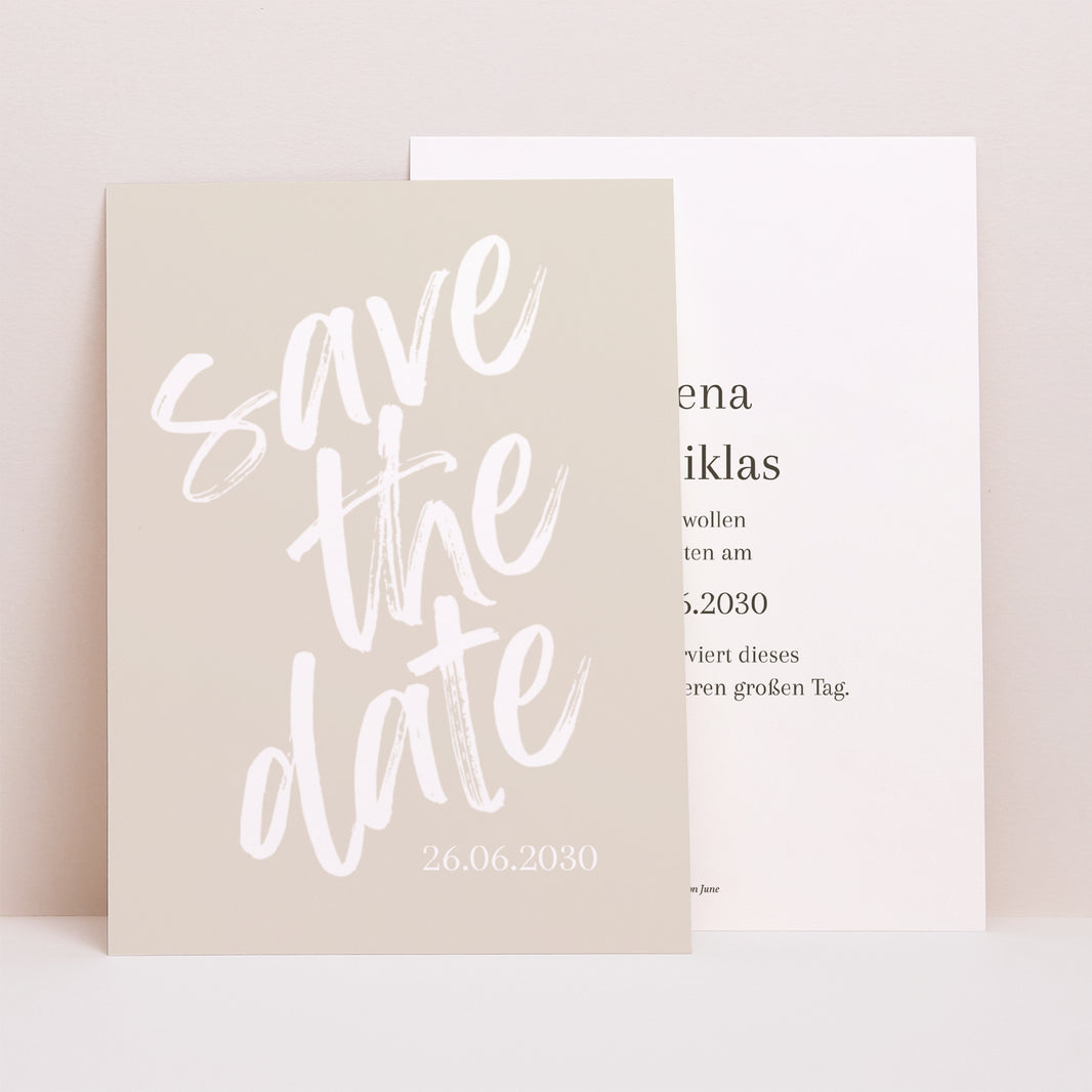 Save the date Karte Hochzeit Porträt Sag ja foto N° 1