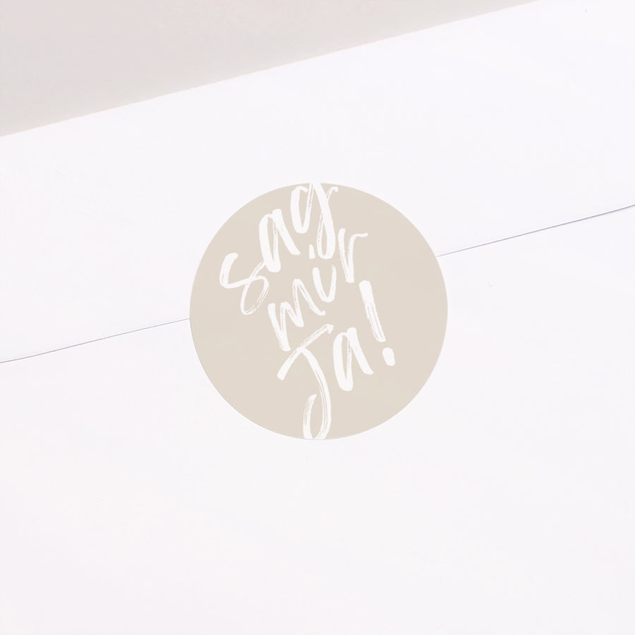Sticker Hochzeit Rund Sag ja foto