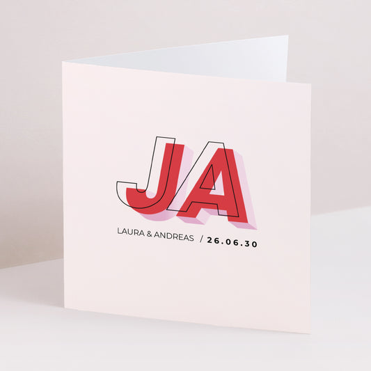 Hochzeitseinladung Doppelflügelfenster foto