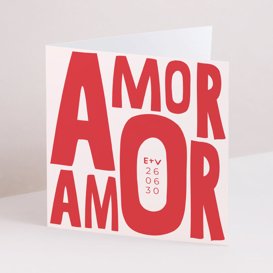 Hochzeitseinladung Doppelflügelfenster Amor Amor foto