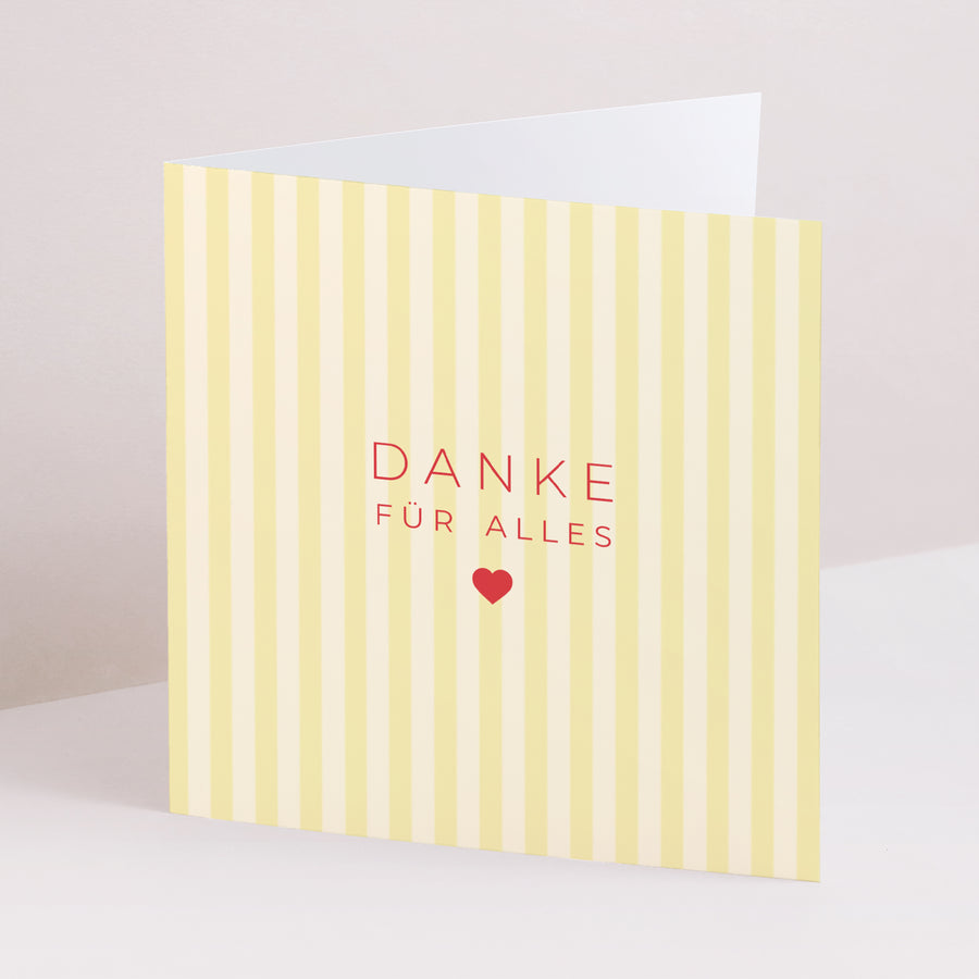 Dankeskarte Hochzeit Doppelflügelfenster Gelbe Sonne foto