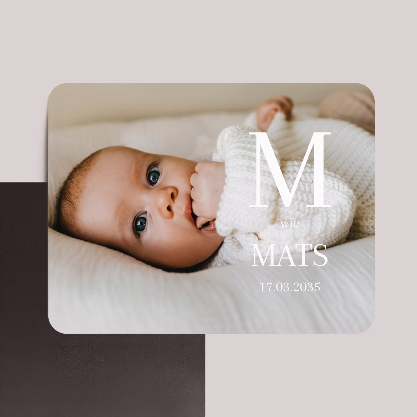 Geburtskarte Set von 8, magnetisch, Landschaft, rechteckige abgerundete Ecken Fotografisches Full House foto N° 1