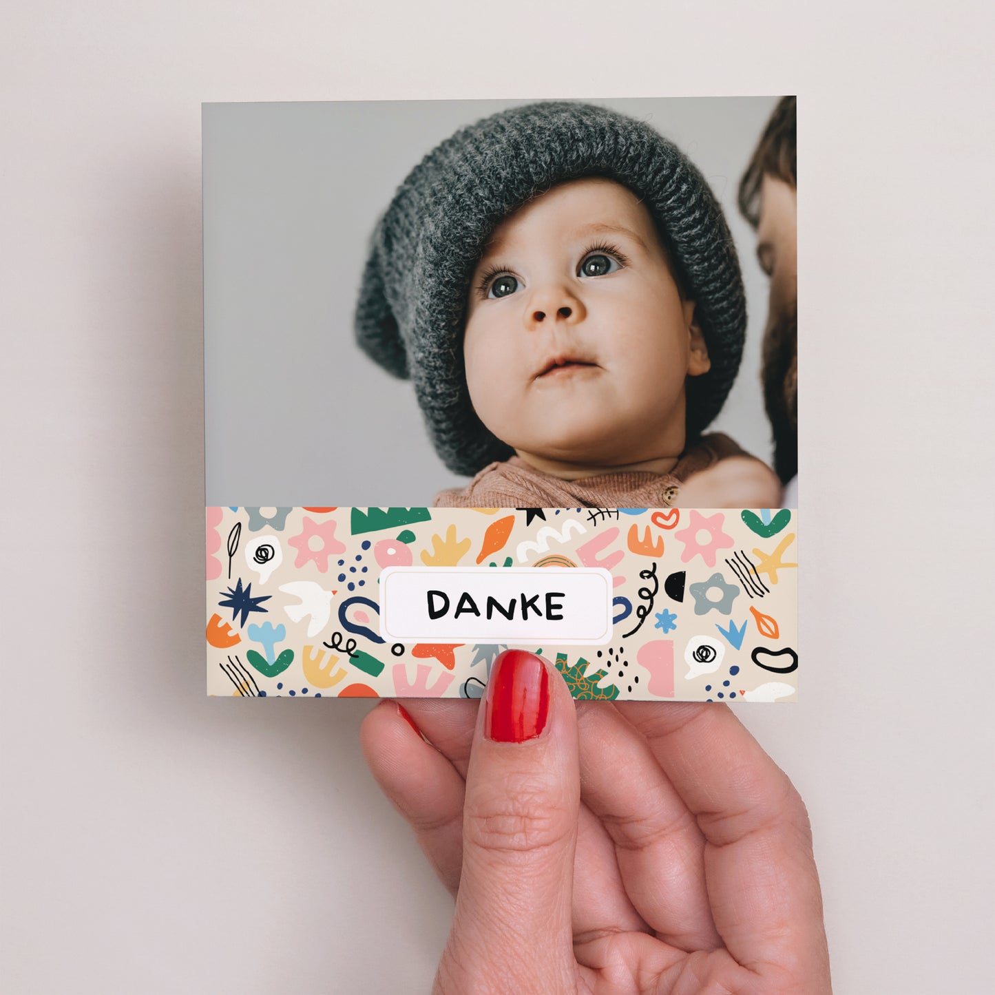 Dankeskarte Geburt Quadrat foto N° 2