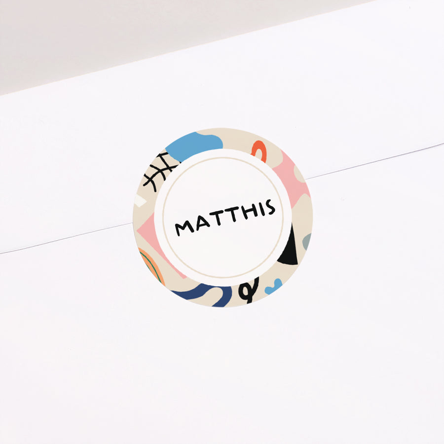Sticker Geburt Rund foto