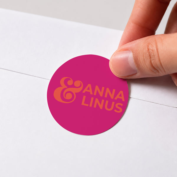 Sticker Hochzeit Rund foto