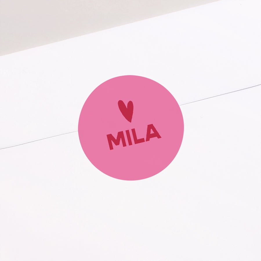 Sticker Geburt Rund Flashy foto